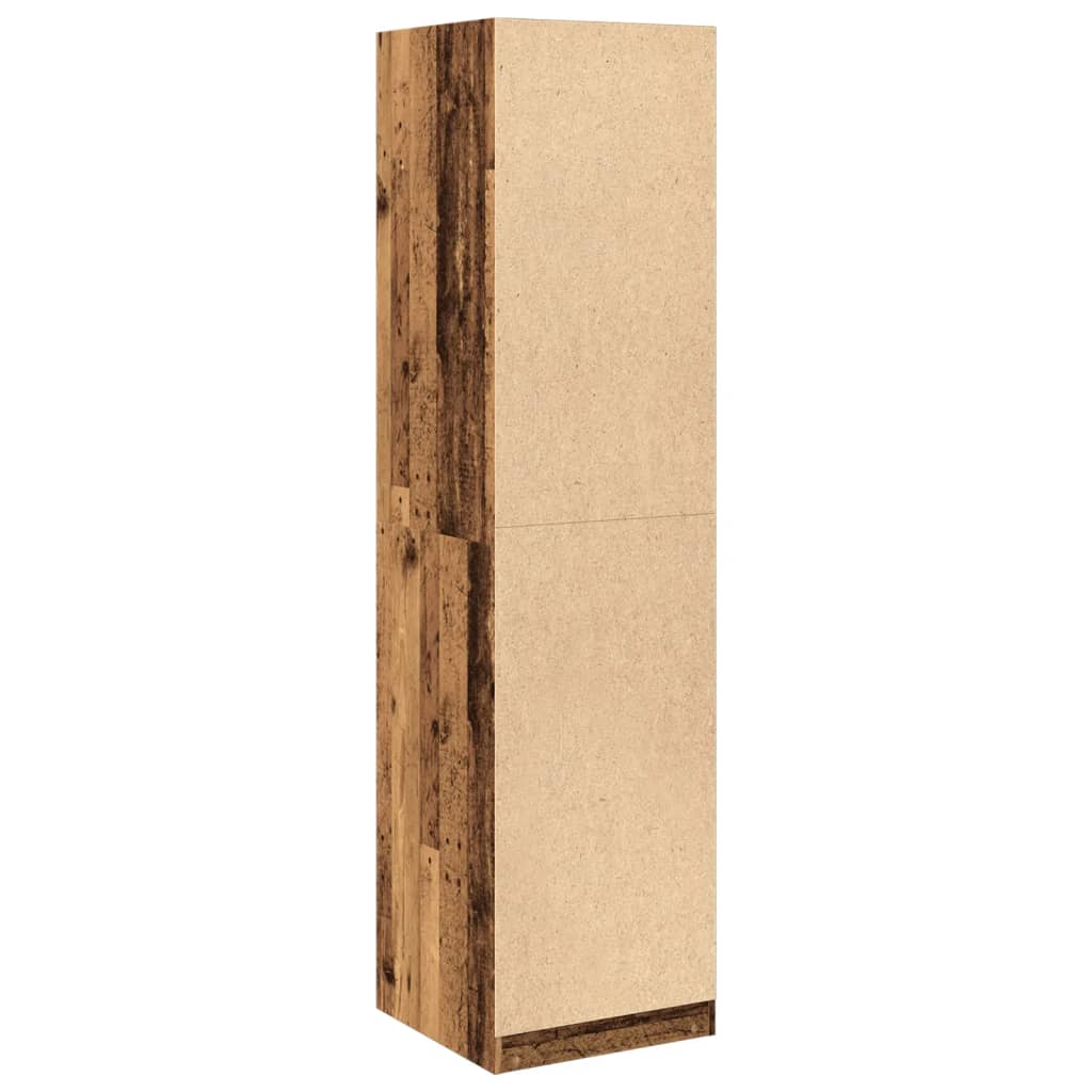 Kledingkast 50x50x200 cm bewerkt hout oud hout - AllerleiShop