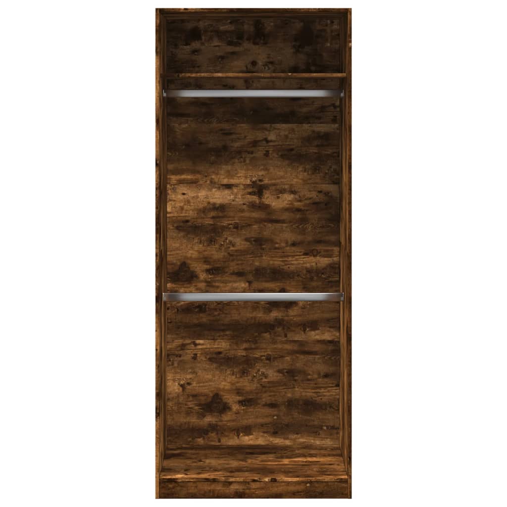 Kledingkast 80x50x200 cm bewerkt hout gerookt eikenkleurig - AllerleiShop