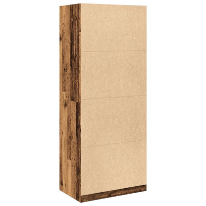 Kledingkast 80x50x200 cm bewerkt hout oud hout - AllerleiShop