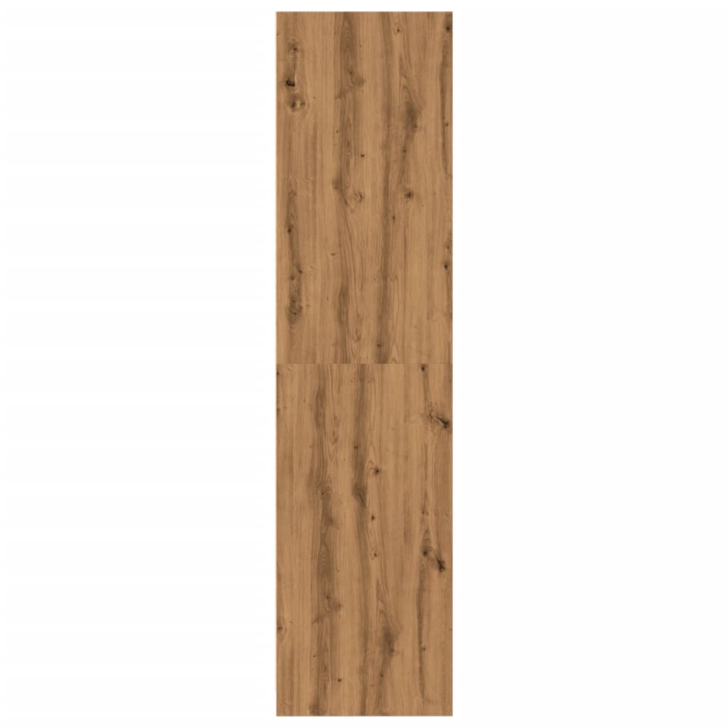 Kledingkast 80x50x200 cm bewerkt hout artisanaal eikenkleur - AllerleiShop