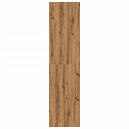 Kledingkast 80x50x200 cm bewerkt hout artisanaal eikenkleur - AllerleiShop