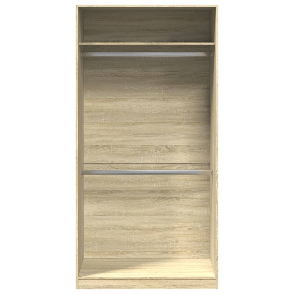 Kledingkast 100x50x200 cm bewerkt hout sonoma eikenkleurig - AllerleiShop