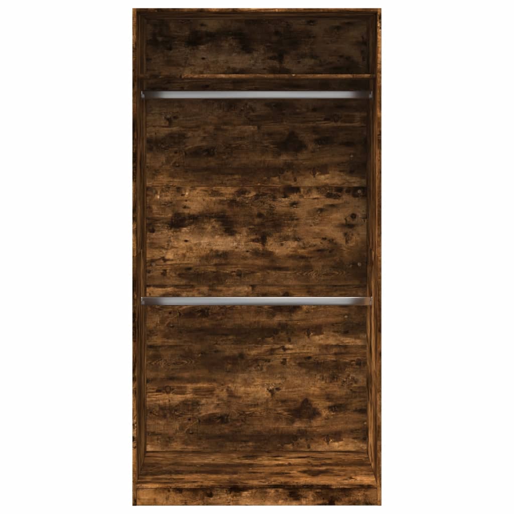 Kledingkast 100x50x200 cm bewerkt hout gerookt eikenkleurig - AllerleiShop