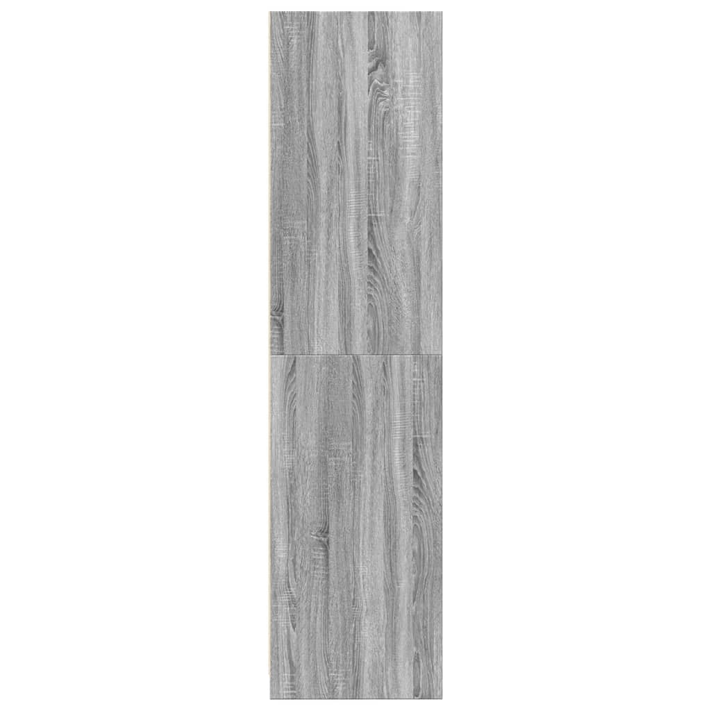 Kledingkast 100x50x200 cm bewerkt hout grijs sonoma eikenkleur - AllerleiShop