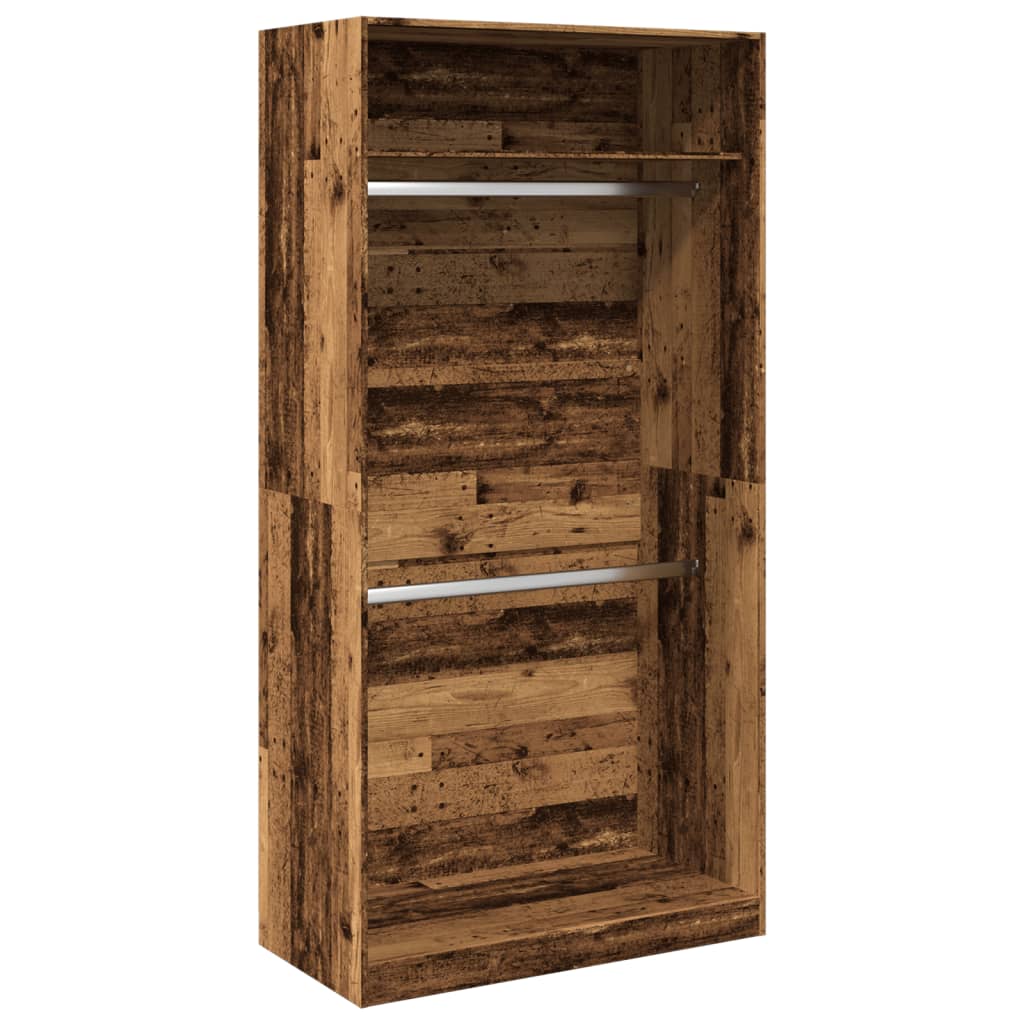 Kledingkast 100x50x200 cm bewerkt hout oud hout - AllerleiShop