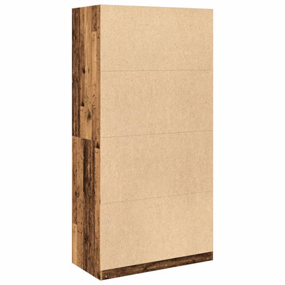 Kledingkast 100x50x200 cm bewerkt hout oud hout - AllerleiShop