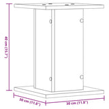 Plantenstandaards 2 st 30x30x40 cm bewerkt hout wit - AllerleiShop