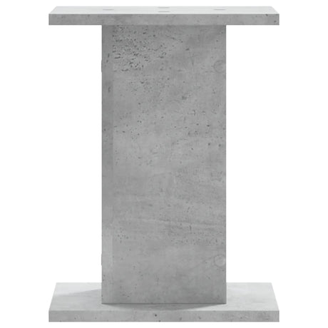 Plantenstandaards 2 st 30x30x40 cm bewerkt hout betongrijs - AllerleiShop