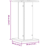 Plantenstandaards 2 st 30x30x60 cm bewerkt hout zwart