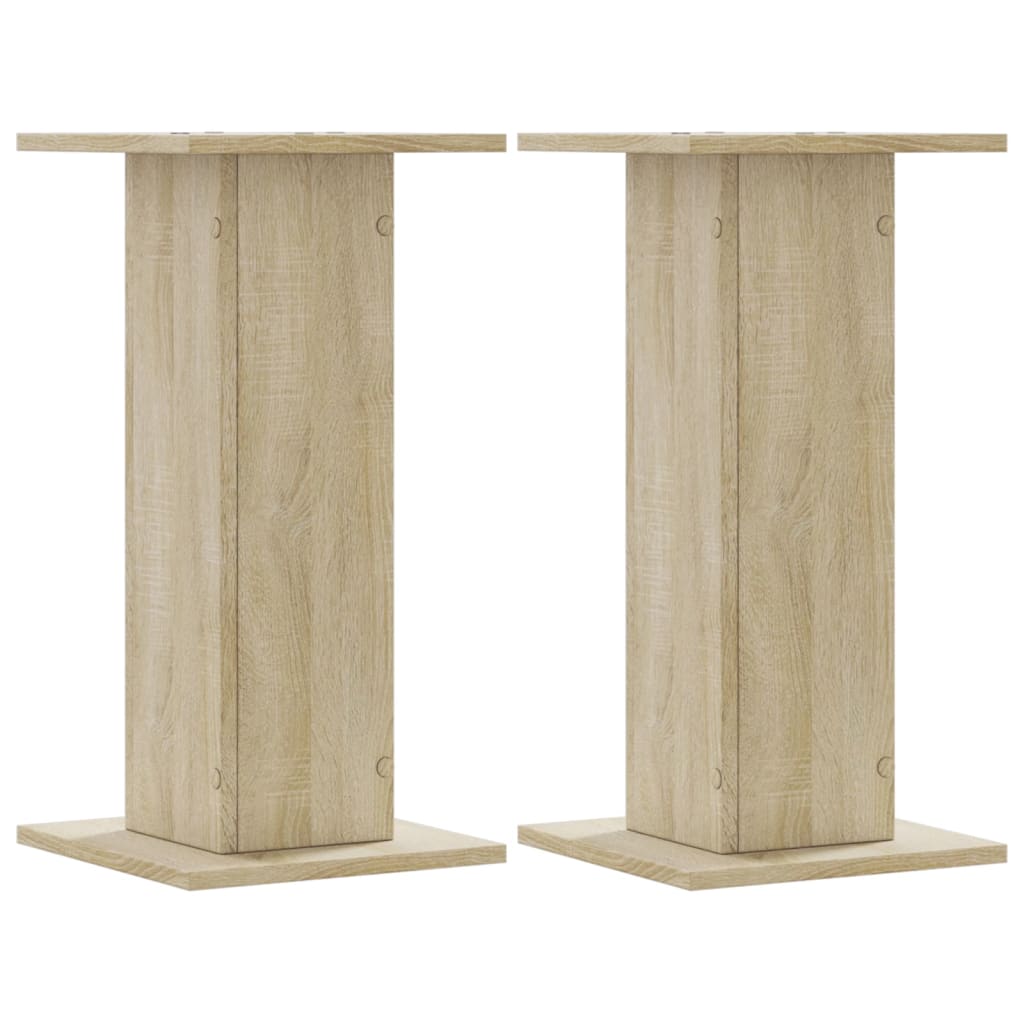 Plantenstandaards 2 st 30x30x60 cm bewerkt hout sonoma eiken - AllerleiShop