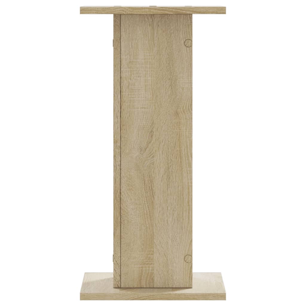 Plantenstandaards 2 st 30x30x60 cm bewerkt hout sonoma eiken - AllerleiShop