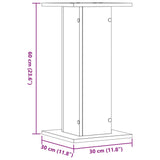 Plantenstandaards 2 st 30x30x60 cm bewerkt hout sonoma eiken - AllerleiShop