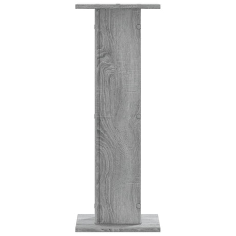 Plantenstandaards 2 st 30x30x80 cm bewerkt hout grijs sonoma - AllerleiShop