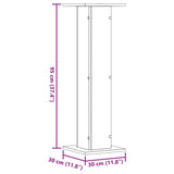 Plantenstandaards 2 st 30x30x95 cm bewerkt hout wit - AllerleiShop