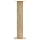 Plantenstandaards 2 st 30x30x95 cm bewerkt hout sonoma eiken