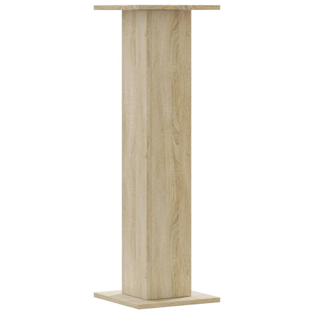 Plantenstandaards 2 st 30x30x95 cm bewerkt hout sonoma eiken