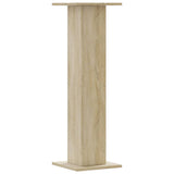 Plantenstandaards 2 st 30x30x95 cm bewerkt hout sonoma eiken