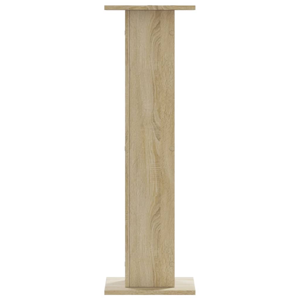 Plantenstandaards 2 st 30x30x95 cm bewerkt hout sonoma eiken