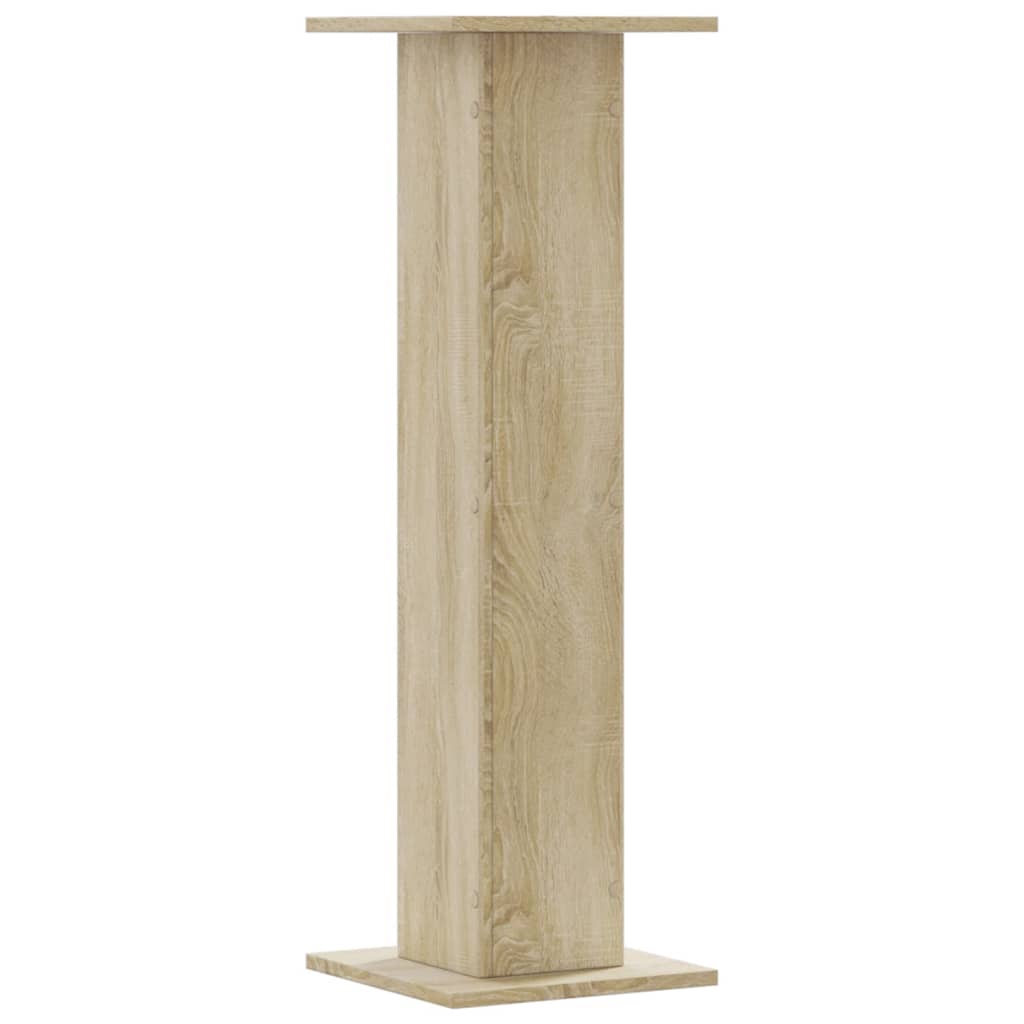 Plantenstandaards 2 st 30x30x95 cm bewerkt hout sonoma eiken