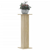 Plantenstandaards 2 st 30x30x95 cm bewerkt hout sonoma eiken