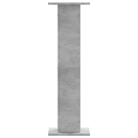 Plantenstandaards 2 st 30x30x95 cm bewerkt hout betongrijs - AllerleiShop