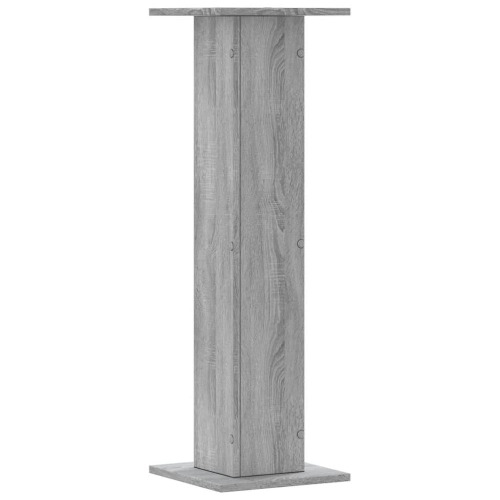 Plantenstandaards 2 st 30x30x95 cm bewerkt hout grijs sonoma - AllerleiShop