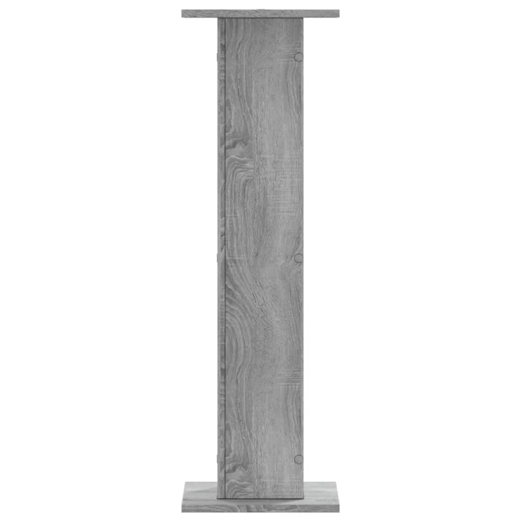 Plantenstandaards 2 st 30x30x95 cm bewerkt hout grijs sonoma - AllerleiShop