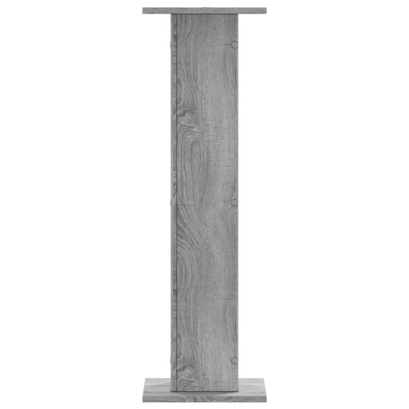 Plantenstandaards 2 st 30x30x95 cm bewerkt hout grijs sonoma - AllerleiShop