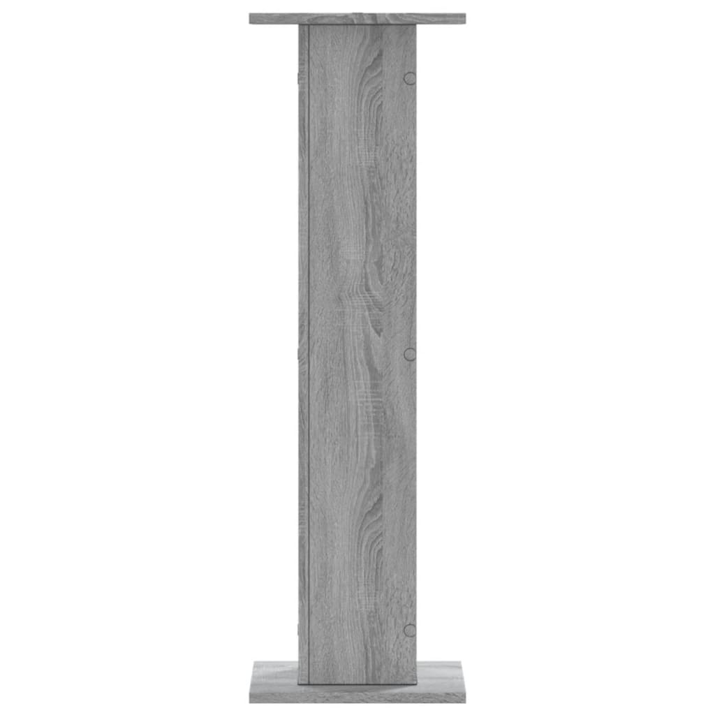 Plantenstandaards 2 st 30x30x95 cm bewerkt hout grijs sonoma - AllerleiShop