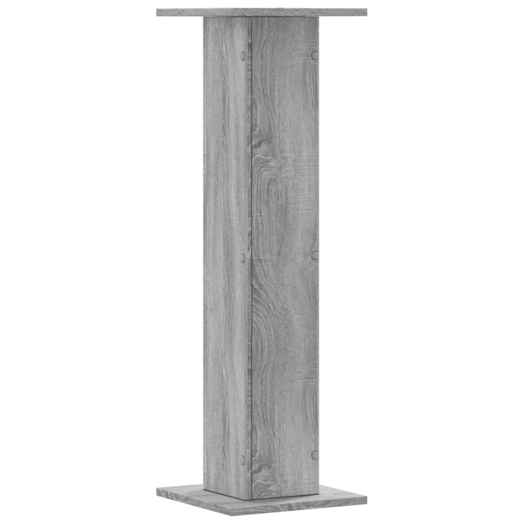 Plantenstandaards 2 st 30x30x95 cm bewerkt hout grijs sonoma - AllerleiShop