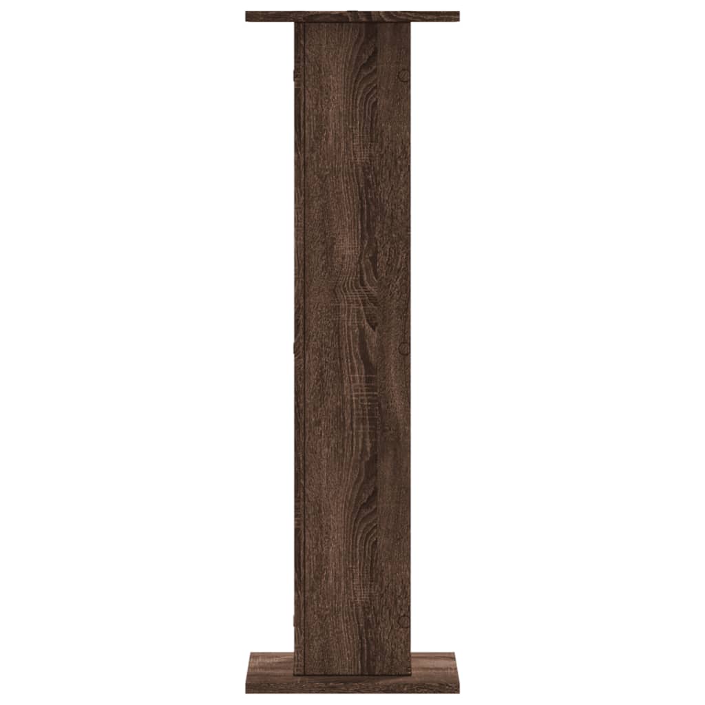 Plantenstandaards 2 st 30x30x95 cm bewerkt hout bruin eiken