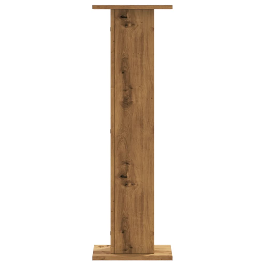 Plantenstandaards 2 st 30x30x95 cm hout artisanaal eiken