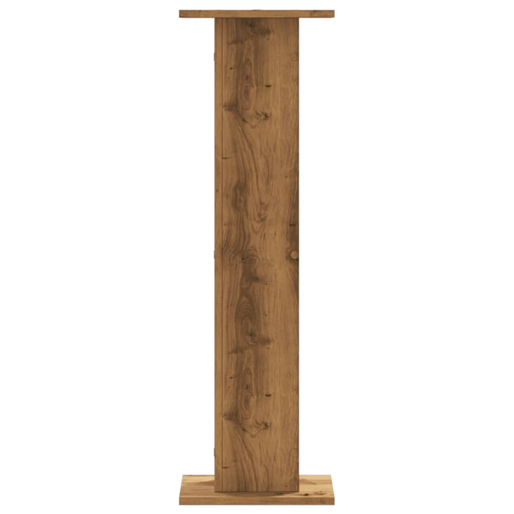 Plantenstandaards 2 st 30x30x95 cm hout artisanaal eiken