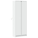 Hoge kast met LED 74x32,5x200 cm bewerkt hout wit - AllerleiShop