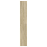 Hoge kast met LED 74x32,5x200 cm bewerkt hout sonoma eikenkleur - AllerleiShop