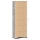 Hoge kast met LED 74x32,5x200 cm bewerkt hout betongrijs - AllerleiShop