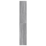 Hoge kast met LED 74x32,5x200 cm bewerkt hout grijs sonoma - AllerleiShop