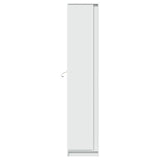 Hoge kast met LED 41,5x32,5x200 cm bewerkt hout wit - AllerleiShop