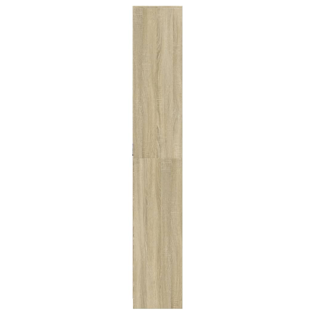 Hoge kast met LED 41,5x32,5x200 cm bewerkt hout sonoma eiken - AllerleiShop