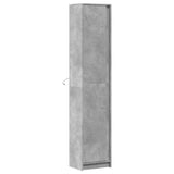 Hoge kast met LED 41,5x32,5x200 cm bewerkt hout betongrijs - AllerleiShop