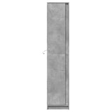 Hoge kast met LED 41,5x32,5x200 cm bewerkt hout betongrijs - AllerleiShop