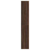 Hoge kast met LED 41,5x32,5x200 cm bewerkt hout bruin eiken - AllerleiShop