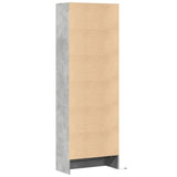 Hoge kast met LED 69x32,5x200 cm bewerkt hout betongrijs - AllerleiShop