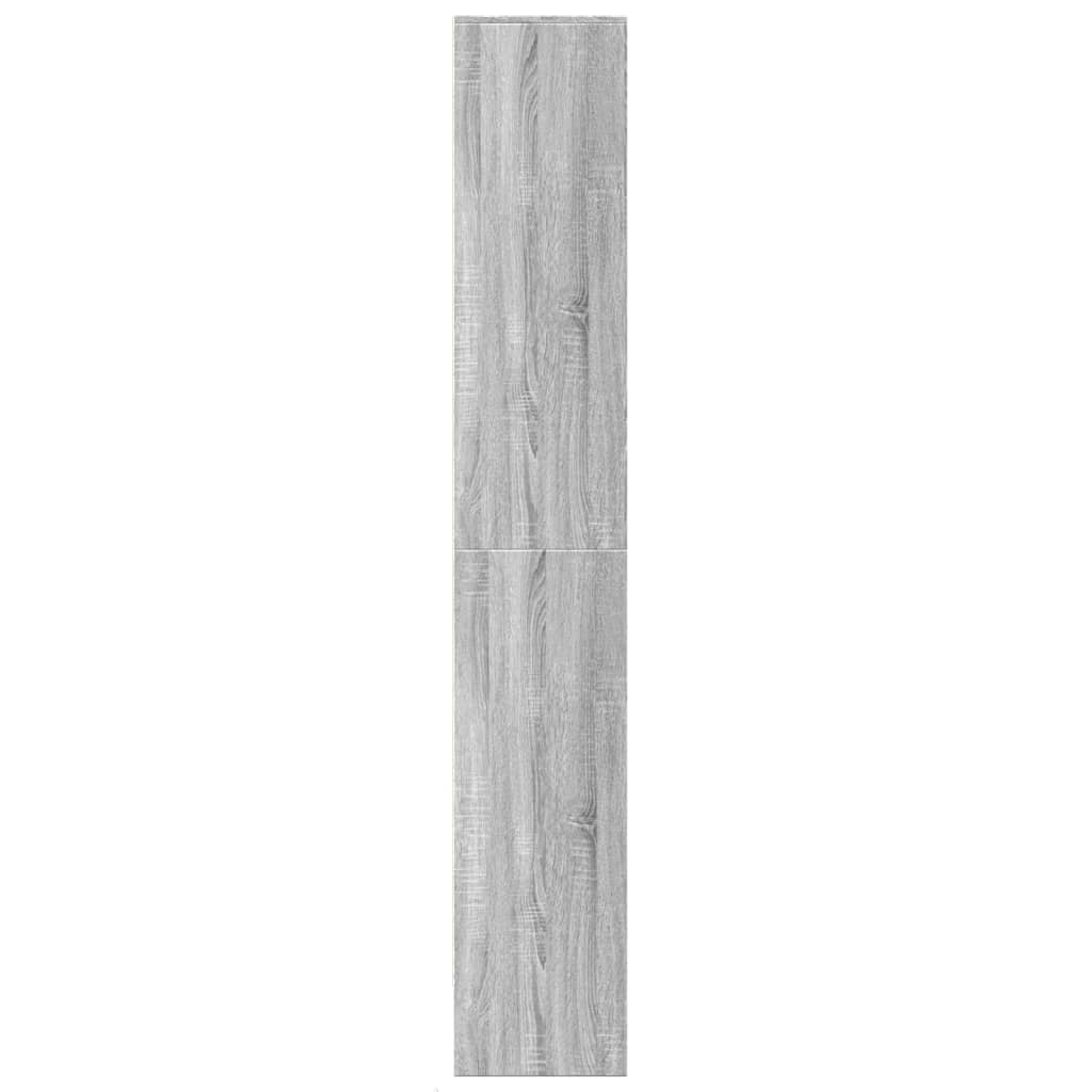 Hoge kast met LED 69x32,5x200 cm bewerkt hout grijs sonoma - AllerleiShop