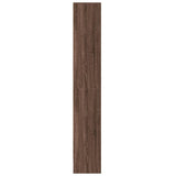 Hoge kast met LED 69x32,5x200 cm bewerkt hout bruin eikenkleur - AllerleiShop