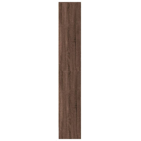 Hoge kast met LED 69x32,5x200 cm bewerkt hout bruin eikenkleur - AllerleiShop