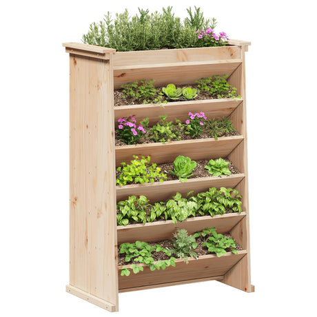 Kruidenbak 6-laags 69x40x101,5 cm massief grenenhout - AllerleiShop