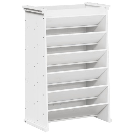 Kruidenbak 6-laags 69x40x101,5 cm massief grenenhout wit - AllerleiShop