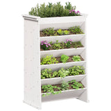 Kruidenbak 6-laags 69x40x101,5 cm massief grenenhout wit - AllerleiShop