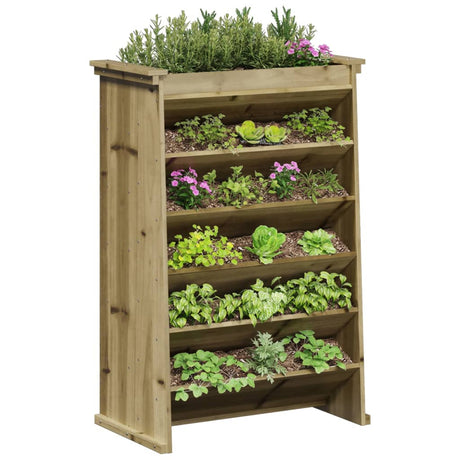 Kruidenbak 6-laags 69x40x101,5 cm geïmpregneerd grenenhout - AllerleiShop